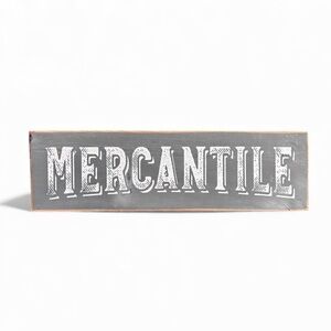 Mercantile Sign Kitchen Decor Gray and White